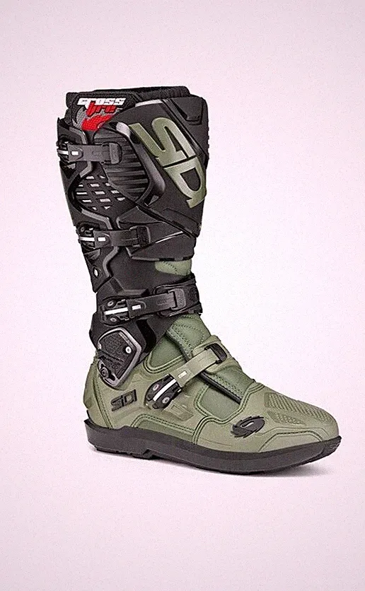MOTORRADSTIEFEL SIDI CROSSFIRE 3 SRS ENDURO CROSS SCHWARZ GRÜN BLACK OFFROAD MX BOOTS