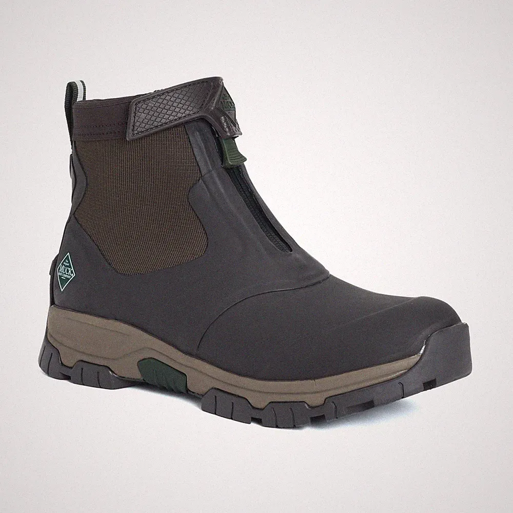 Muck Boots Apex Mid Zip Gummi-Dunkelbraune Gummistiefel