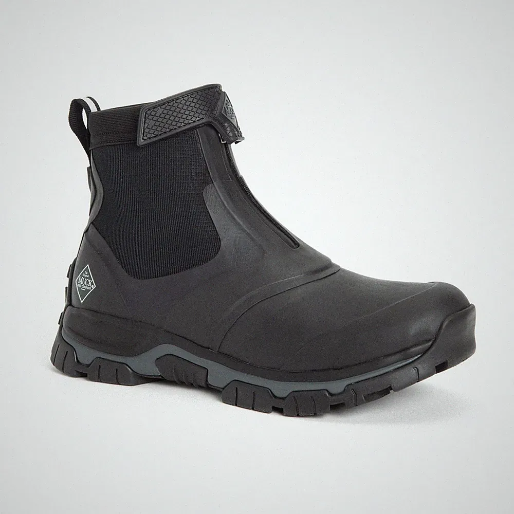 Muck Boots Apex Mid Zip Gummischwarze/Dunkle Schatten-Gummistiefel