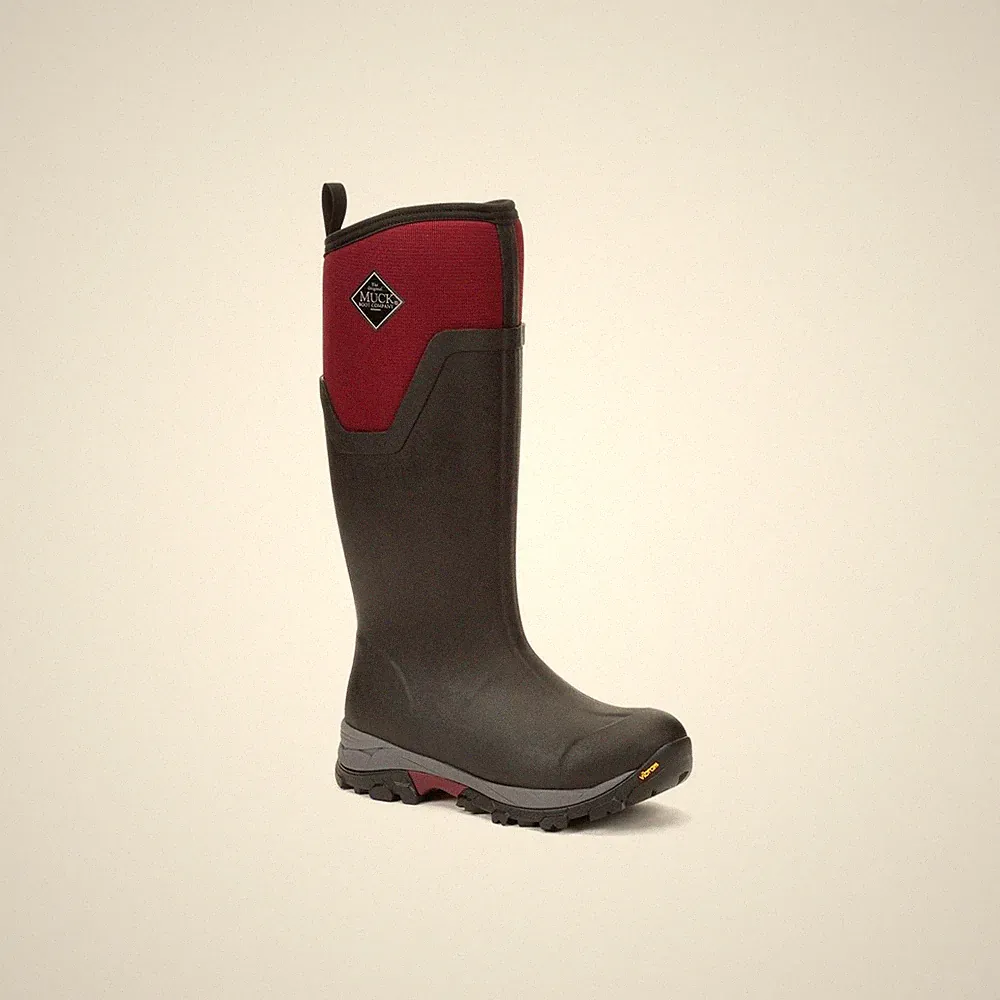 Muck Boots Arctic Ice Tall Gummistiefel Schwarz/Bordeauxrot