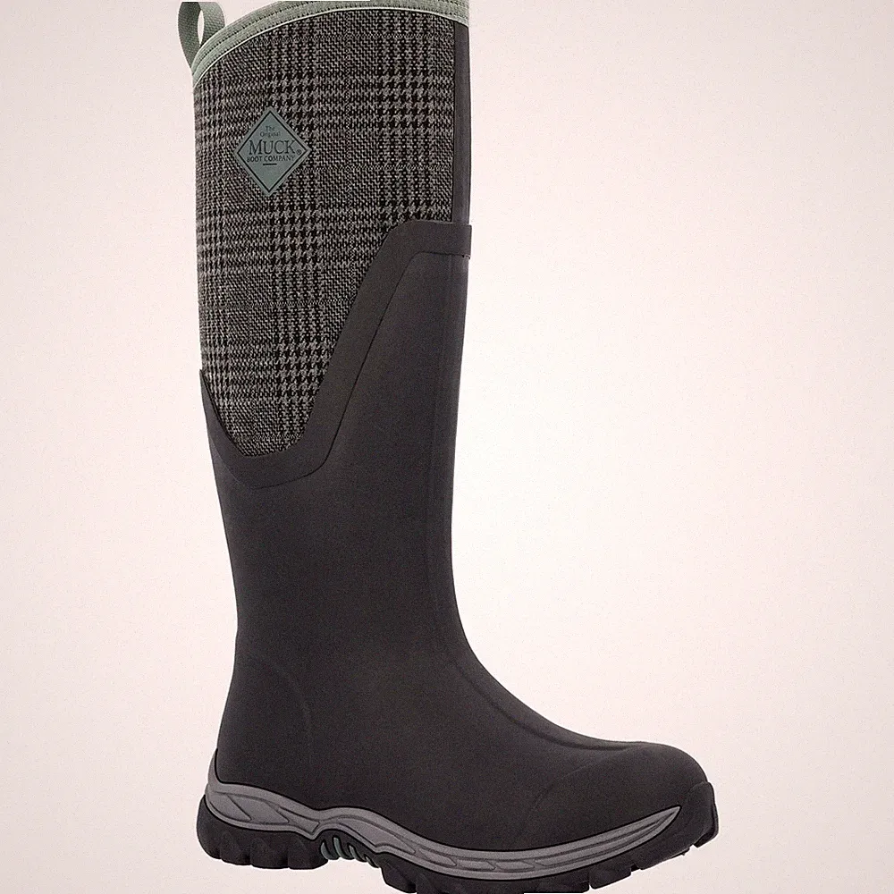 Muck Boots Arctic Sport II Tall Gummistiefel In Schwarz/Karomuster
