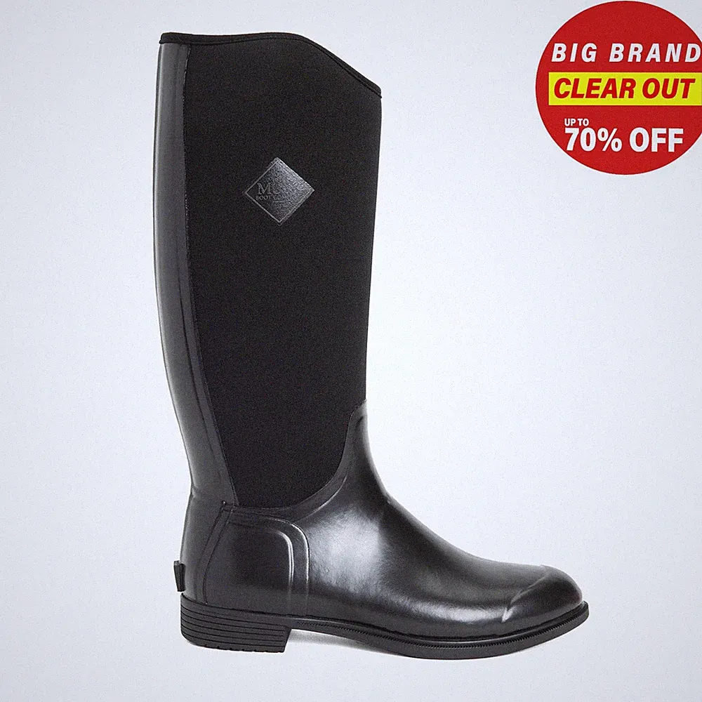 Muck Boots Derby Damen Wasserdicht Outdoor Arbeit Wandern Gummistiefel Schwarz