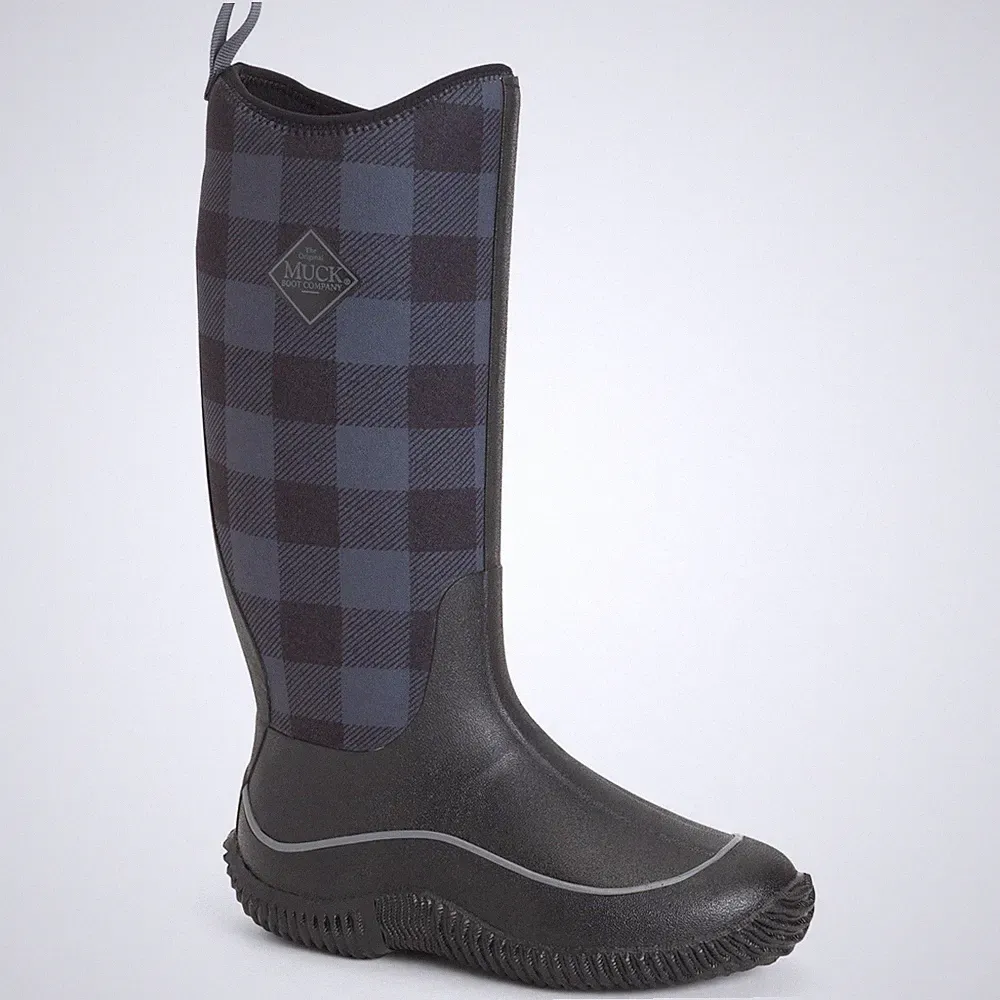 Muck Boots Hale Gummistiefel Mit Schwarz/Grauem Karomuster