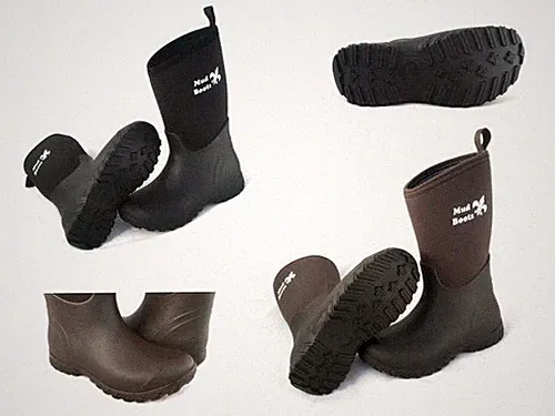 Mud Boot - Neopren Stiefel, Gummistiefel, halbhoch, Rain Boots