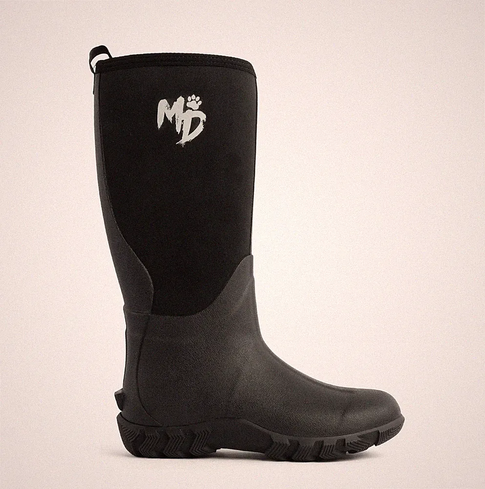 Mud Dogs Rutland Unisex Erwachsene Gummi Pull-On schwarz groß Gummistiefel