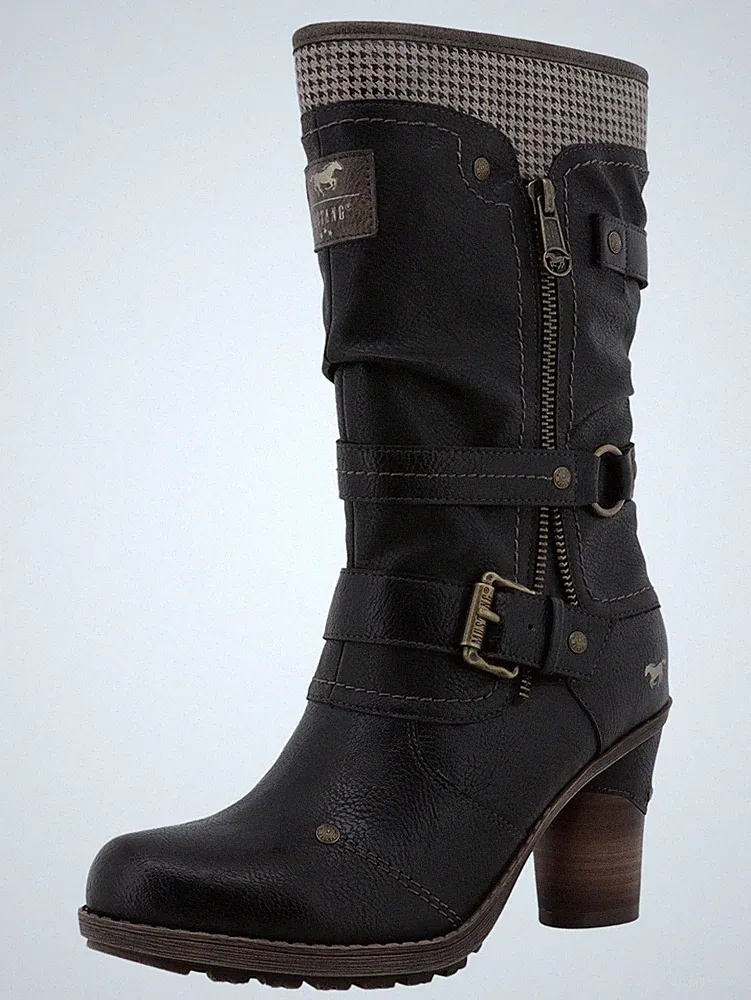 MUSTANG Damen Stiefel Übergangs Winterstiefel Halbschaft Damenstiefel 15M0162001