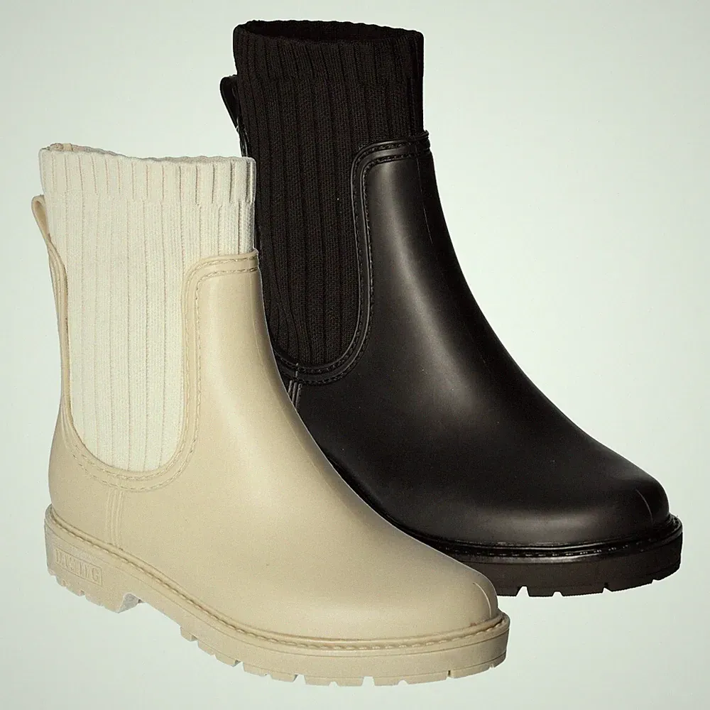 Mustang Damen Stiefelette Chelsea Boot gestrickt Stretch Gummistiefel 1444-503