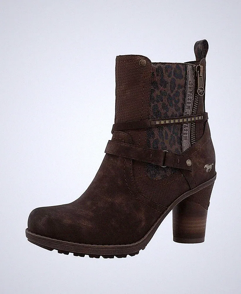 MUSTANG Damen Stiefeletten Kurzstiefel Winter-Schuhe Damenstiefel Leo 15M0162008