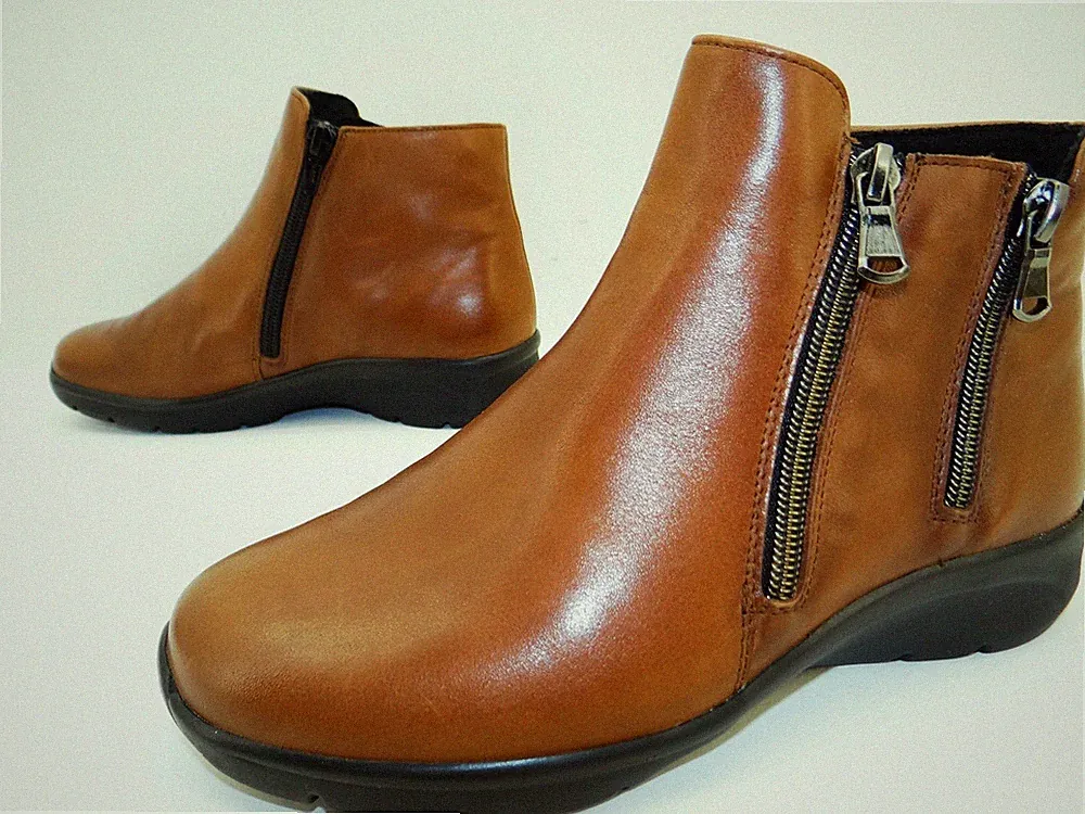 Naturläufer Stiefelette Stiefel Boots Damen Schuhe Leder Gr.35,5 Braun