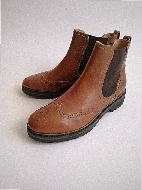 Nero Giardini Damen Stiefeletten 38 Echtleder Chelsea Boots Braun Halbschuhe
