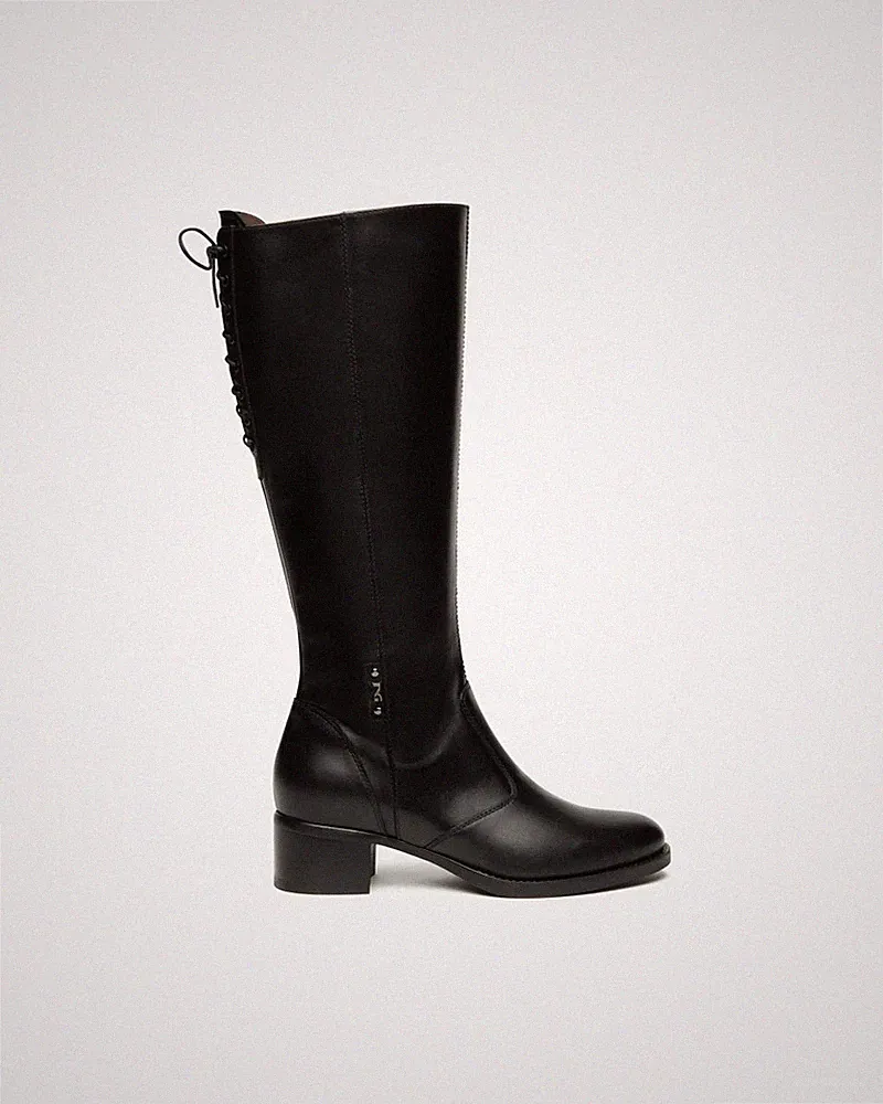 Nero Giardini Schuhe Damen Stiefel mit Lederabsatz I514640D schwarz