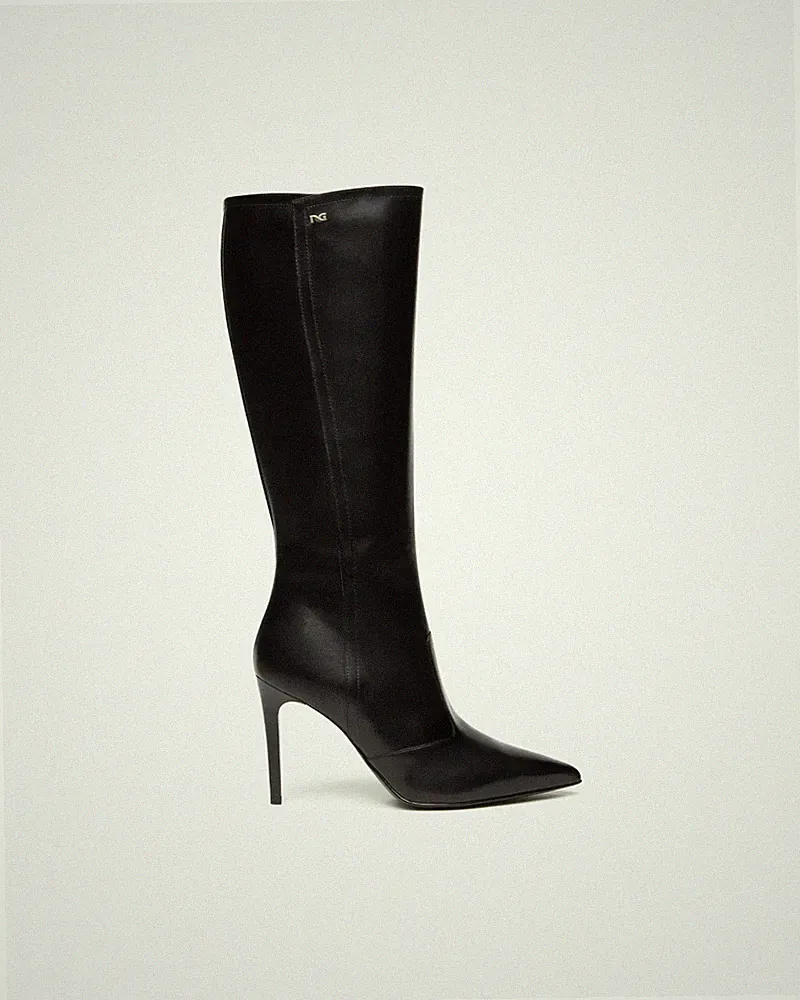 Nero Giardini Schuhe Damen Stiefel mit Stilettoabsatz Leder I514424DE schwarz