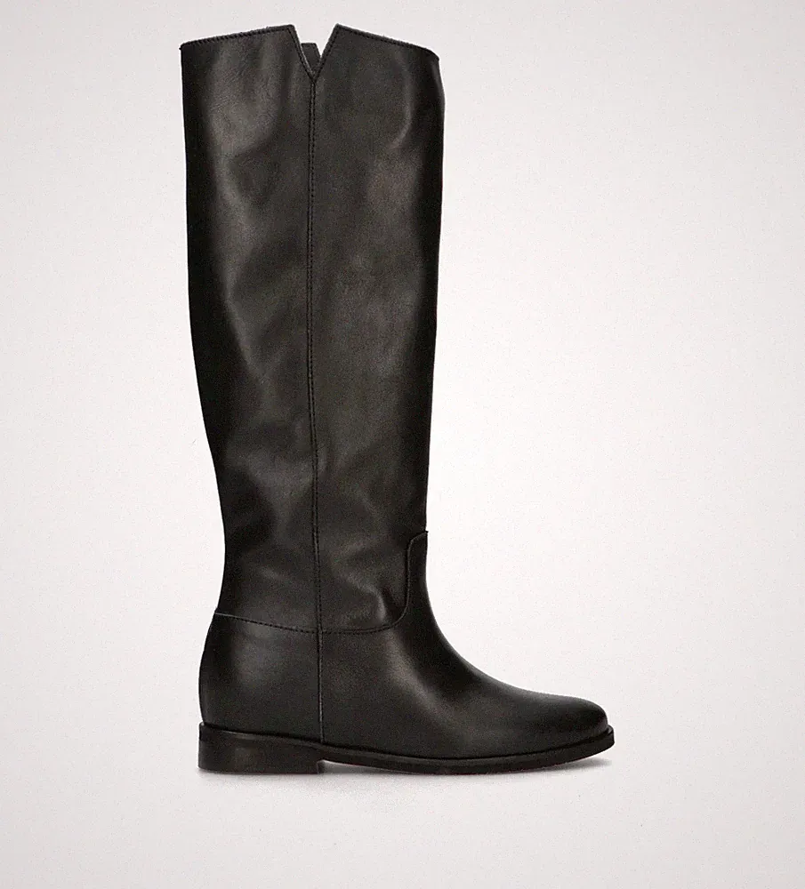 Nerofumo Damen Stiefel schwarz Naturleder