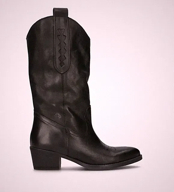 Nerofumo Damen Stiefel schwarz Naturleder NF-100-NER-A117337