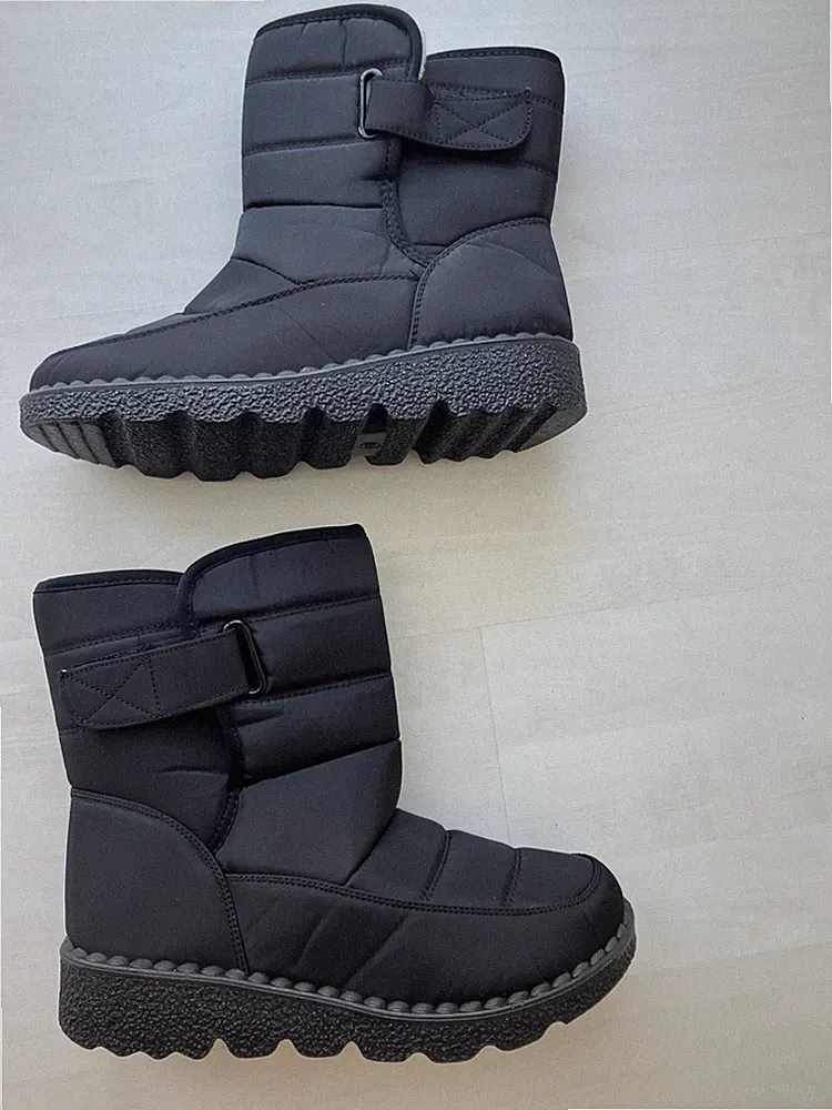 Neu 41 Stiefeletten Schwarz Stiefel Boots Gefüttert Klettverschluß Leicht Damen