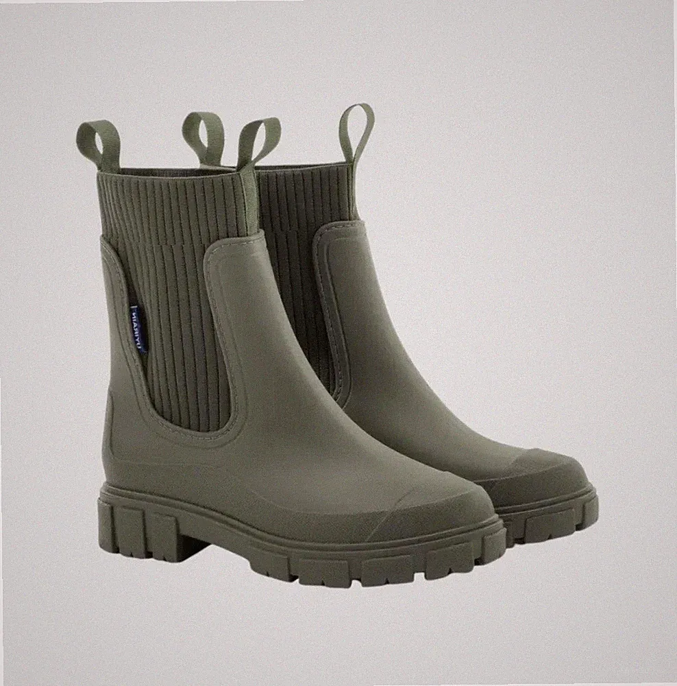 NEU - Alpiner Stil - Damen Gummistiefel (Rain Boots) - Gr. 39 - Farbe Taupe