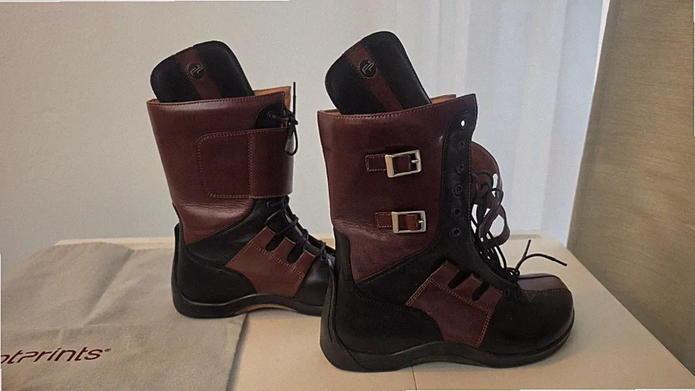 NEU Birkenstock Footprints Schnürstiefel 37 robustes Leder Naturkork