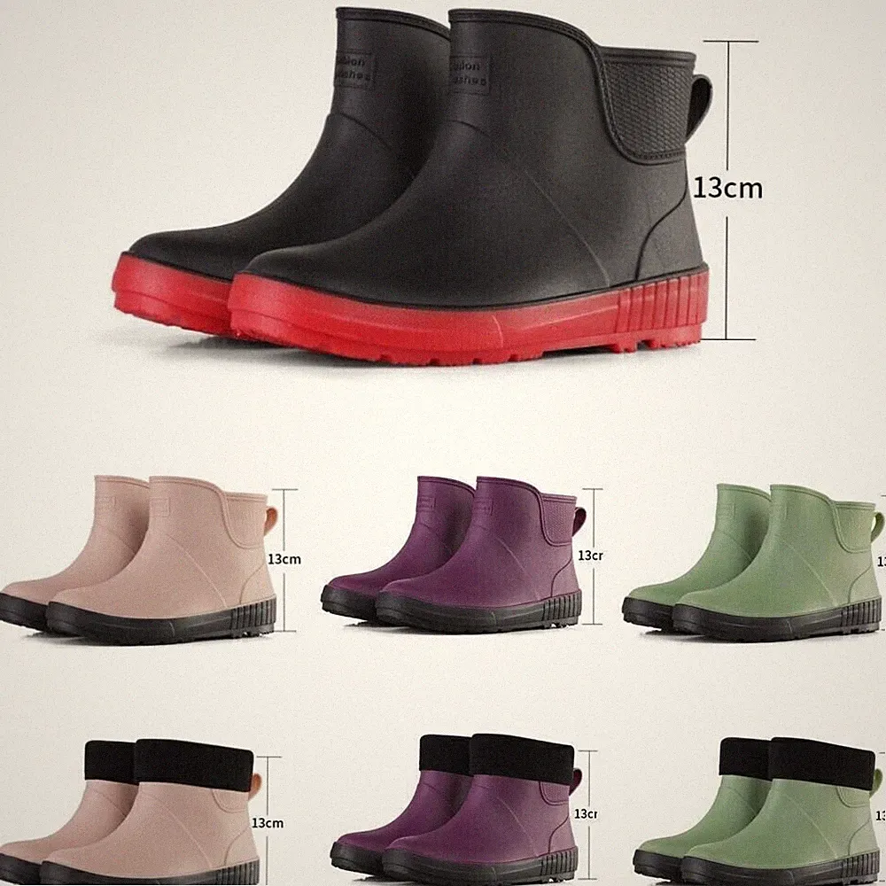 Neu Damen Stiefeletten gefüttert Regenschuhe Stiefel Winterpelz Gummistiefel DE