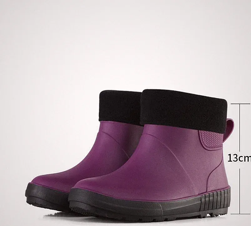 Damen Gummistiefel Winterpelz gefüttert Regenschuhe Stiefel Stiefeletten DE
