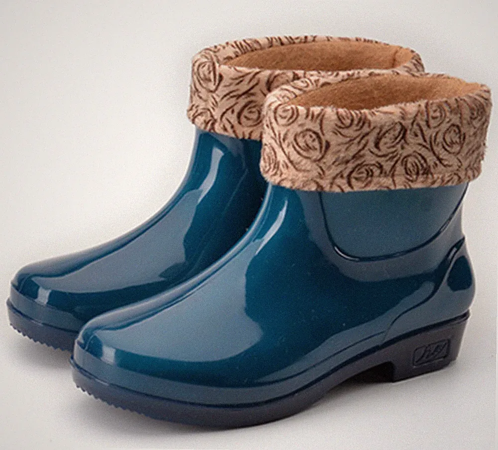 Neu Gummistiefel Für Garten Arbeite Warm Rutschfest Winter Regenstiefel Schuhe