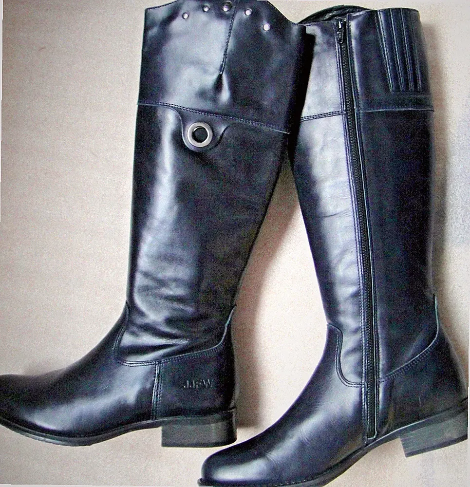 NEU SCHÖNE Damen Stiefel JJFW Gr.41,5-42 Leder Schwarz Gefüttert NP179€