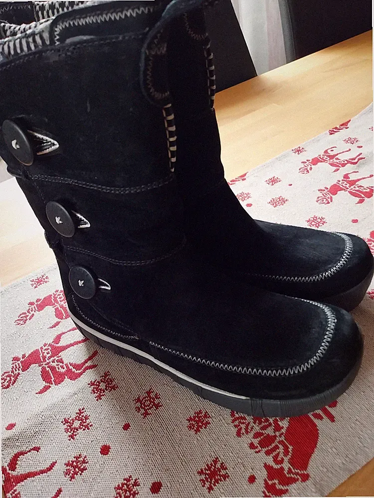 NEU Winterstiefel 41 Schneestiefel von MERREL Schwarz Leder