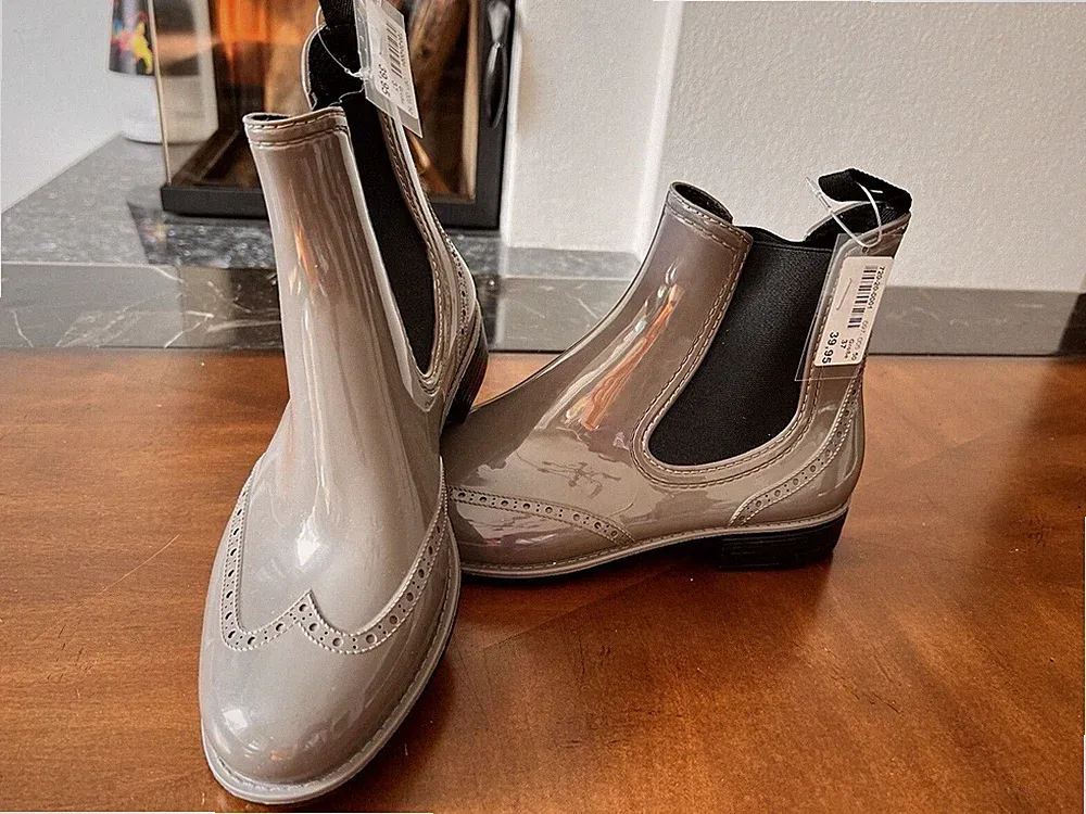NEUE Bockstiegel Chelseaboots Gummistiefeletten Gr. 37 taupe