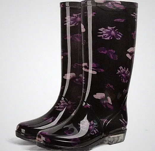 Neue Regenstiefel Damen Wasserdichte Rutschfeste Regenstiefel High Top