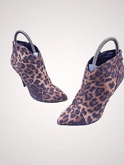 New Look Damen Frauen Stiefeletten Tiger Animal Print Größe UK 3