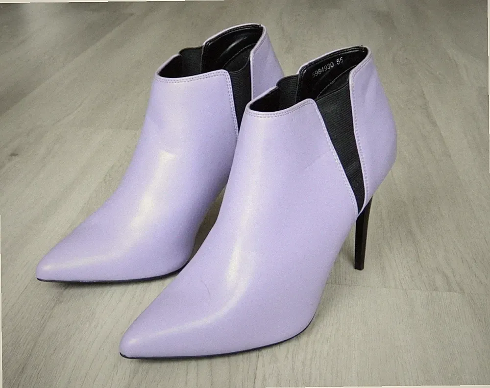 New Look Damen Stiletto Stiefeletten Flieder Größe 6 / 39