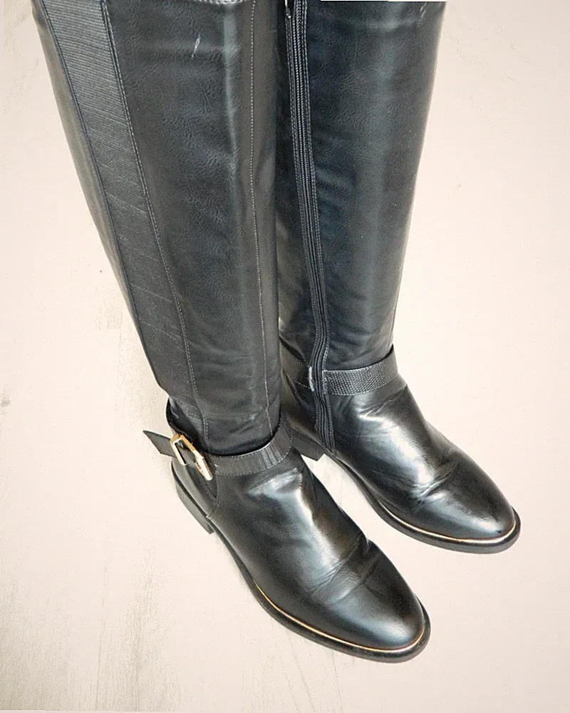 New Look Love Comfort Damen Kniestiefel schwarz Größe 5 / 38