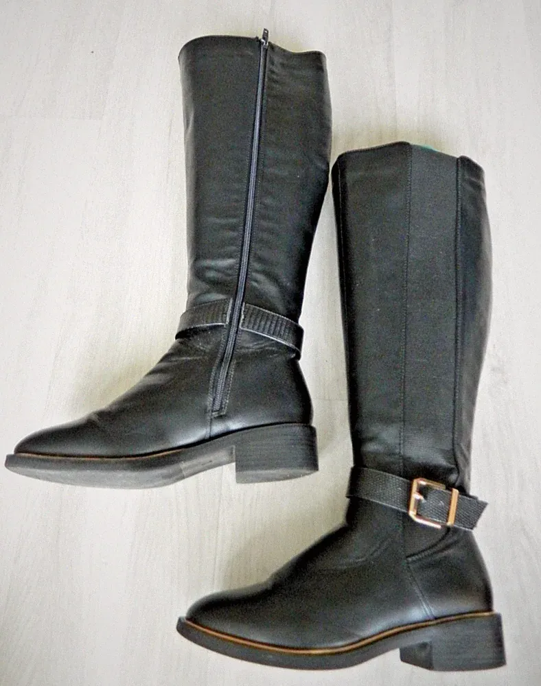 New Look Love Comfort Damen Kniestiefel schwarz Größe 5 / 38