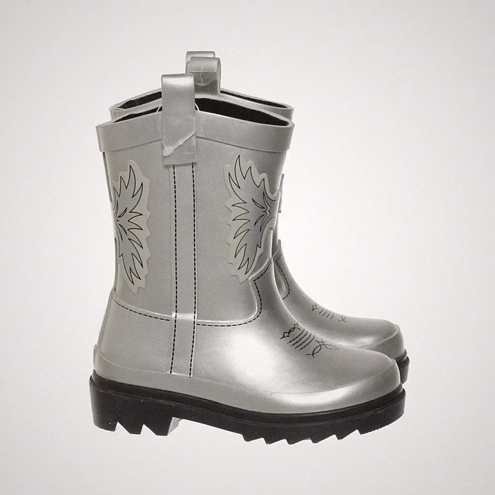 Next, Gummistiefel, Größe: 15, Silber, Mädchen #iD1