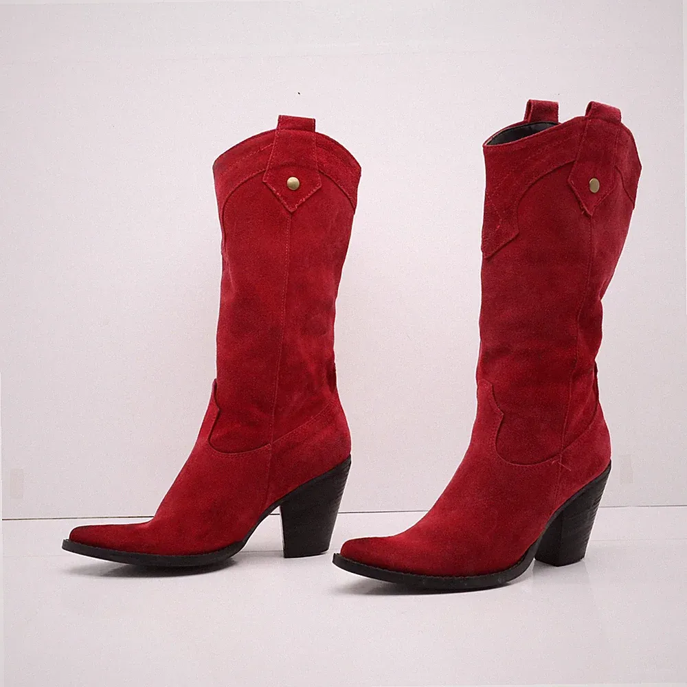 Stiefel No Brand Nummer: Gebraucht (Cod.STS171) Frau Rot Cowboy