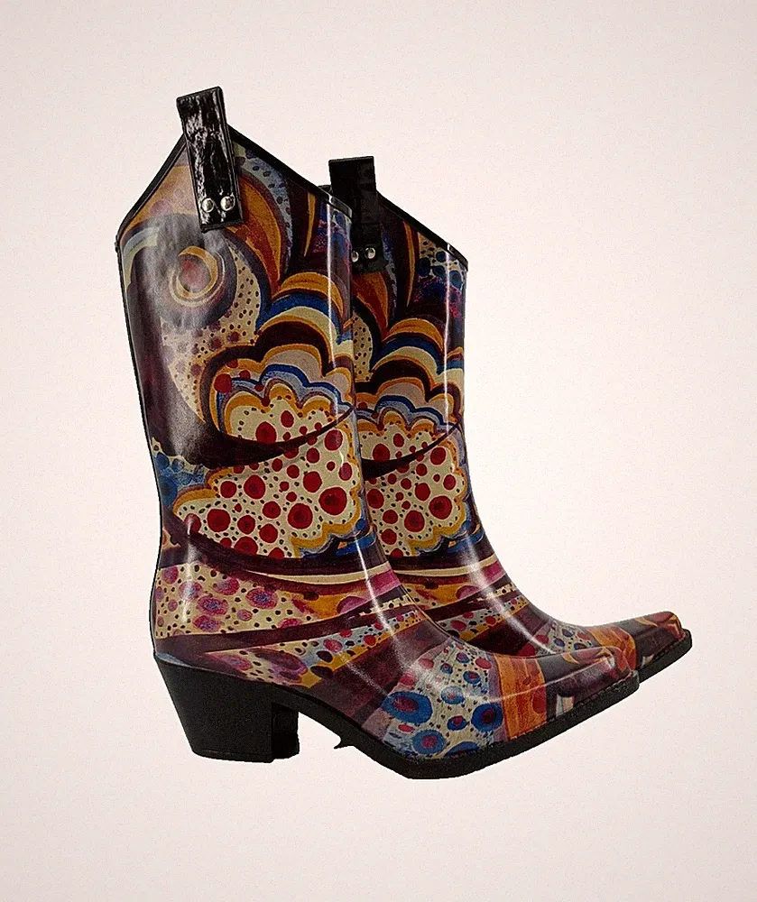 Orange Cowboystiefel