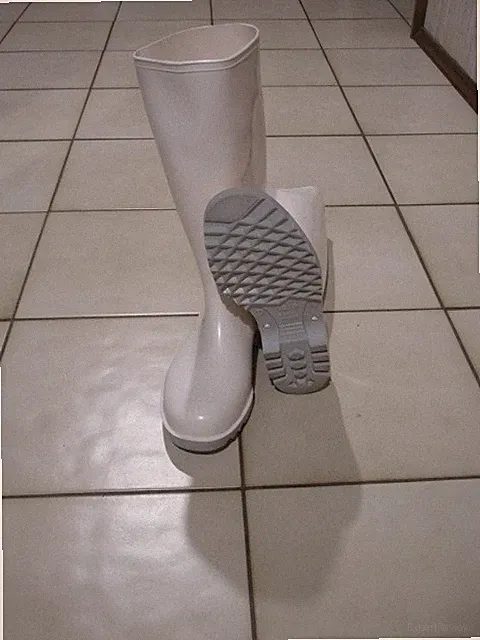 Nora Gummistiefel Holzmax Größe 43 weiß neu ungetragen