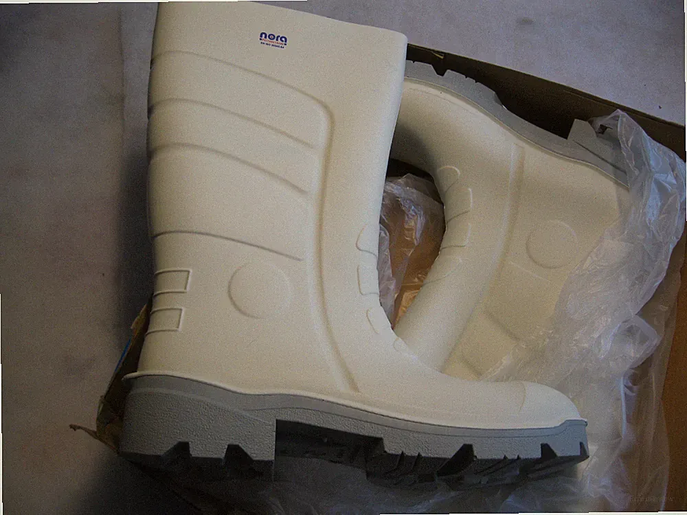 NORA PU Sicherheitsstiefel S4 weiß Gr. 47 Gummistiefel Arbeitsstiefel