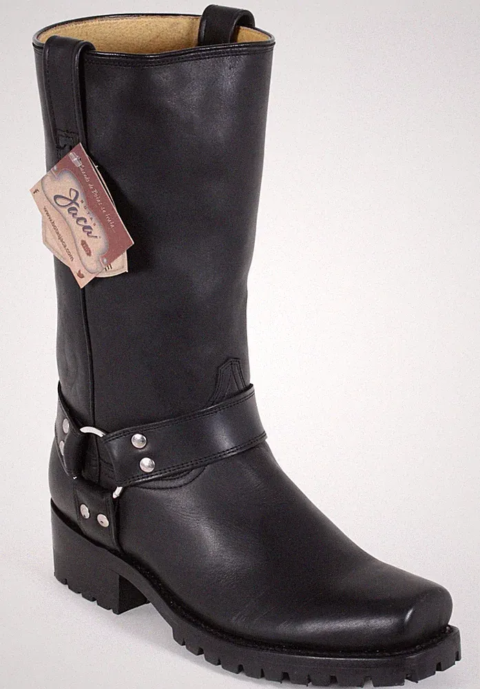 O Bikerstiefel Motorradstiefel Biker Boots Stiefel Chopper Leder Schwarz Jaca 38