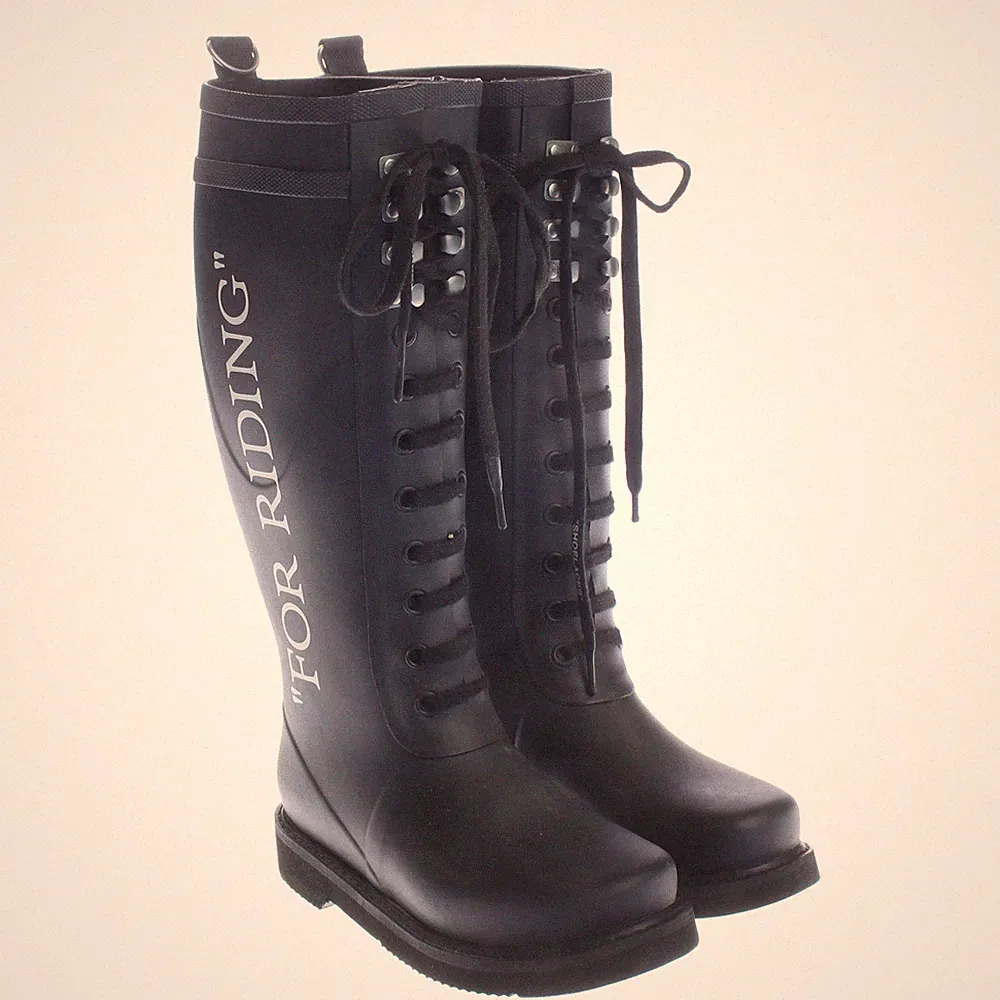 Off-White Gummistiefel 36 EUR Schwarz Sehr gut