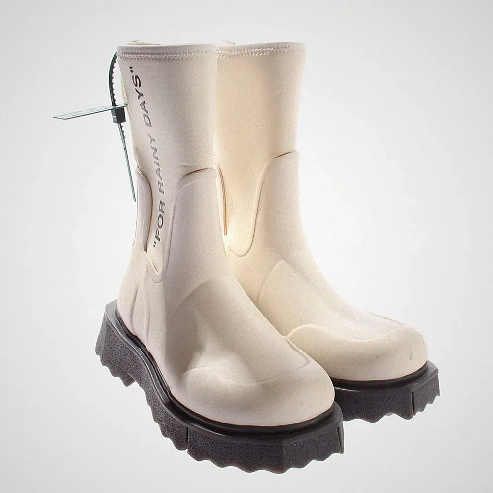 Off-White Gummistiefel 40 EUR Weiß Sehr gut
