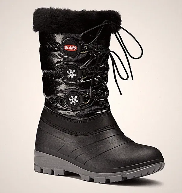 Olang Patty Ice - After Schnürer Lackoptik schwarz - Damenschuhe