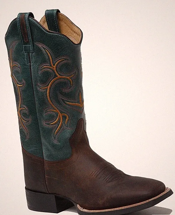 Old West 18127E Lederstiefel Gummisohle - Western Work Boots