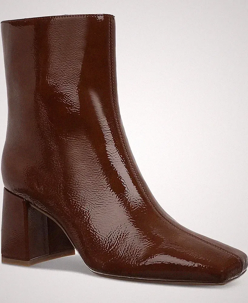 On 34th Margo Lack Quadratische Zehe Knitter Stiefel Cognac 7.5M Msrp