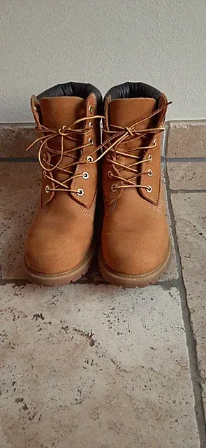 Orig. Timberland Stiefel,Echt-Leder, wasserfest,hellbraun,Gr.35,weniggetr.Top-Zu