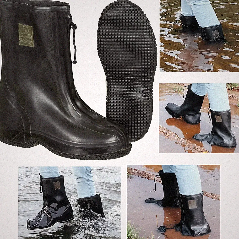 Original Bundeswehr Überschuhe schwarz Gummi Wasserdicht Nässeschutz Stiefel