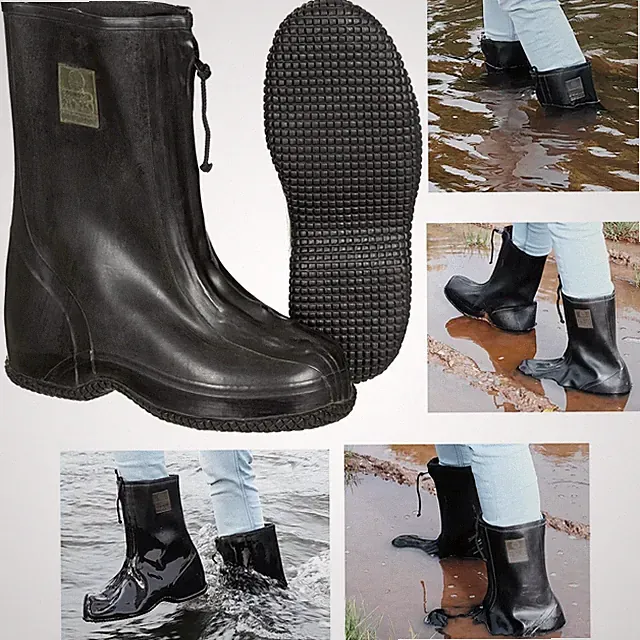 Original Bundeswehr Überschuhe schwarz Gummi Wasserdicht Nässeschutz Stiefel