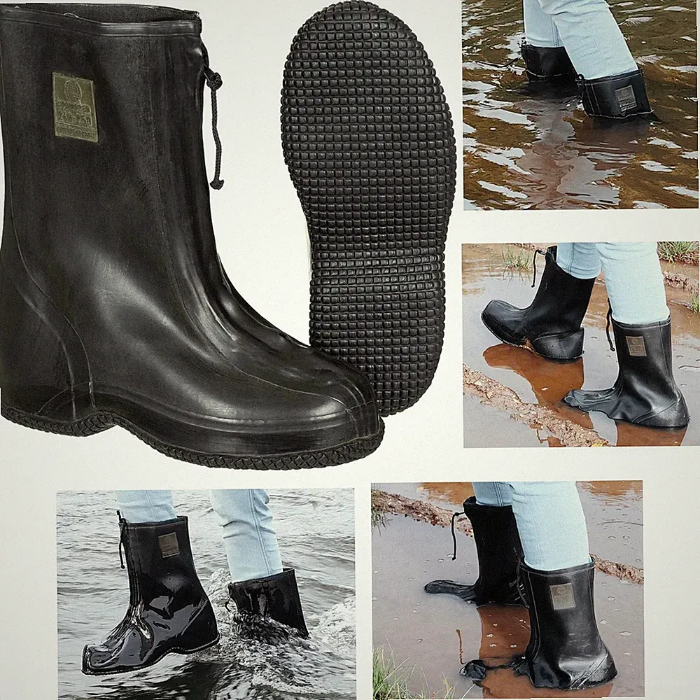 Original Bundeswehr Überschuhe schwarz Gummi Wasserdicht Nässeschutz Stiefel