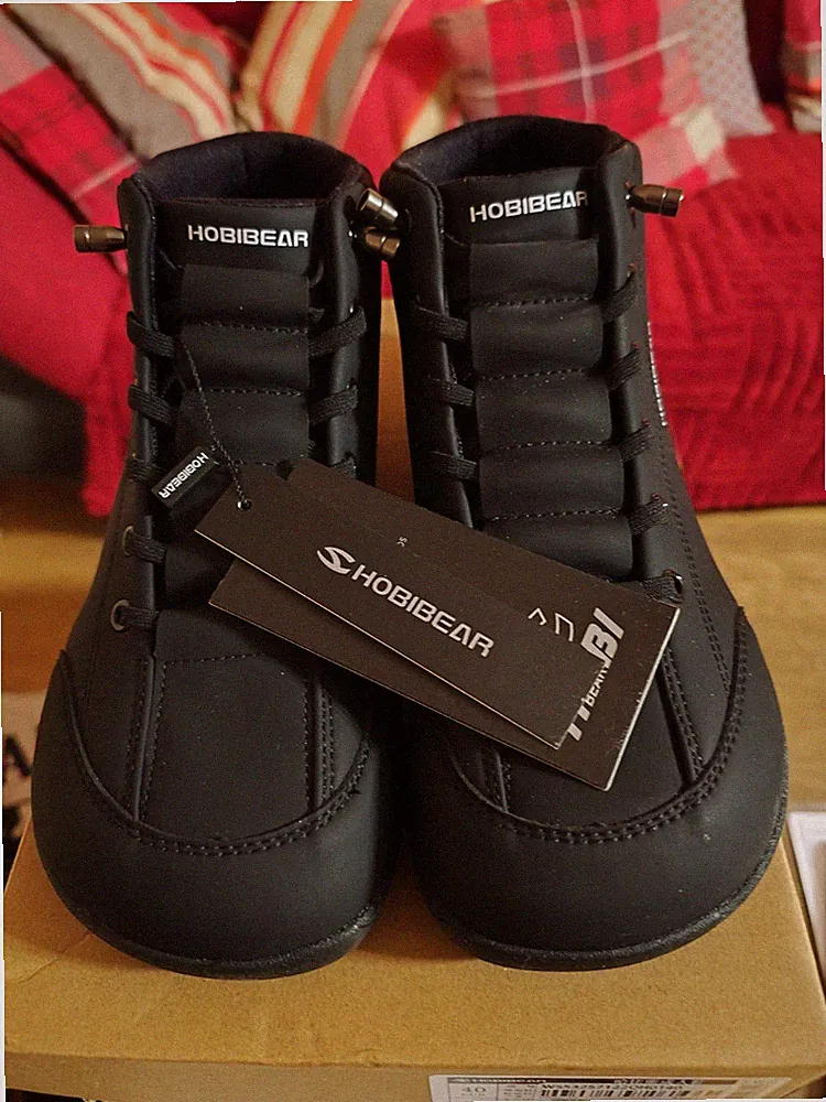 Original Hobibear Stiefel Gr 39;5 Schwarz Barfuß Schuhe in OVP