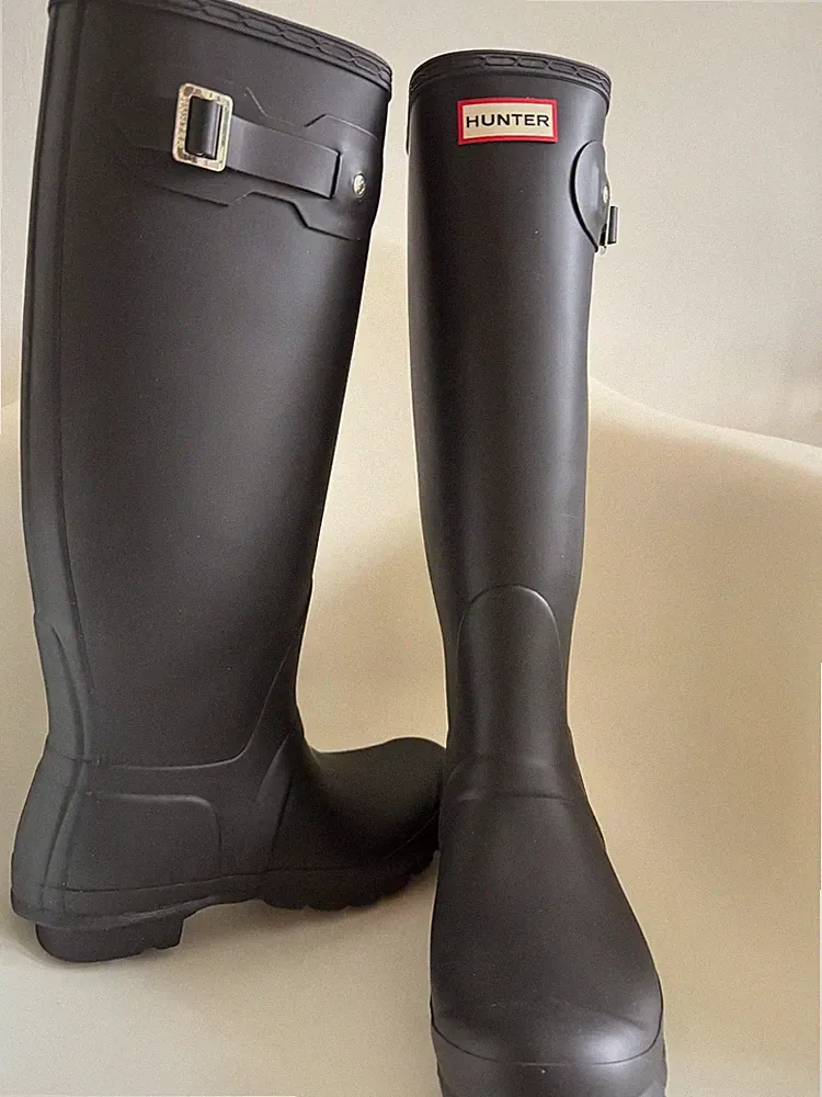 Original HUNTER Adjustable Damenstiefel, Tall , 42, neu mit Etikett, mattschwarz