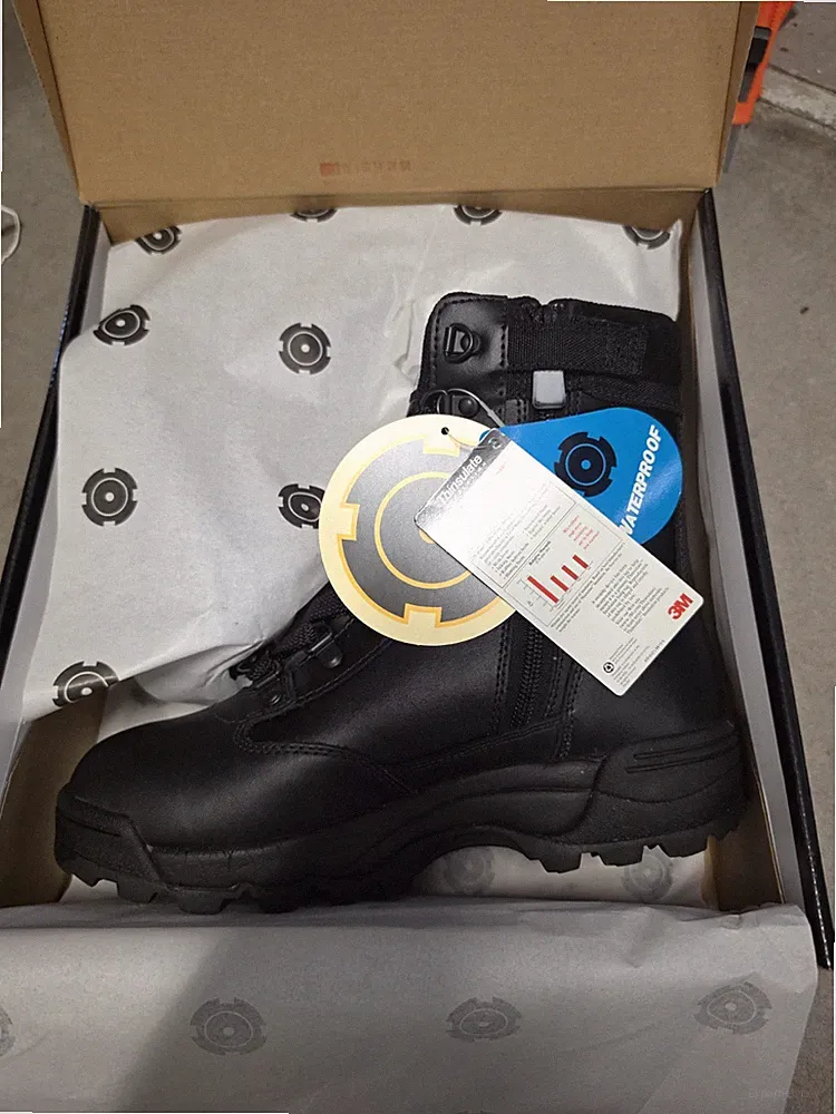 Original S.W.A.T. Classic 9" Leder Gummistiefel wasserdicht isoliert Zip EU 39